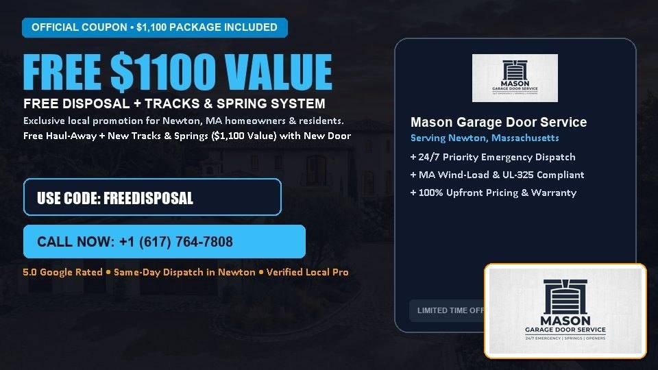 Mason Garage Door Service FREE Haul-Away & Heavy-Duty Tracks with New Door